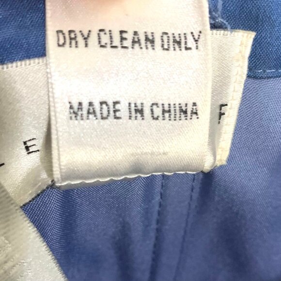 Bill Levkoff Ruched Pleated Strapless Cocktail Dress Ruffle Blue 10 Prom Hoco - Picture 8 of 8